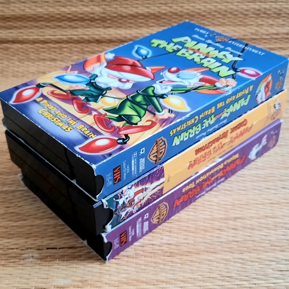 Pinky And The Brain- Christmas, Cosmic Attractions, World Domination Tour- VHS - Picture 8 of 8